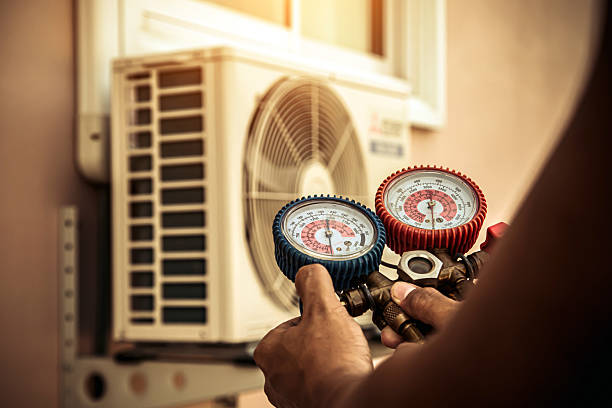 Professional Air Conditioning Service technician working in Laurel Hill, VA
